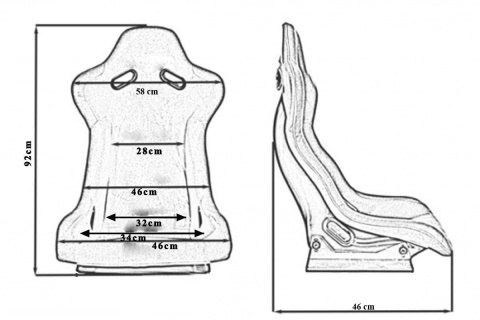 Fotel sportowy Evo black welur typ 2