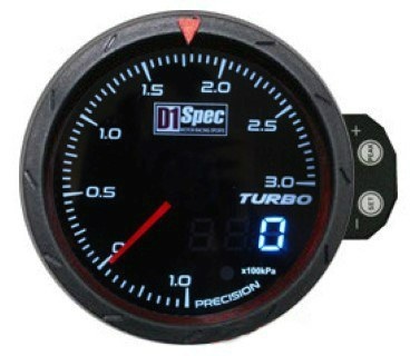 Zegar D1Spec 60mm Warning Peak TURBO ELECTRIC -1 do 3 BAR