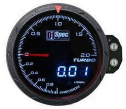 Zegar D1Spec 60mm Warning Peak TURBO ELECTRIC -1 do 2 BAR