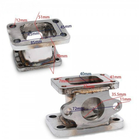 Flansza redukcja turbo T2/T25-T3 wastegate 38 mm