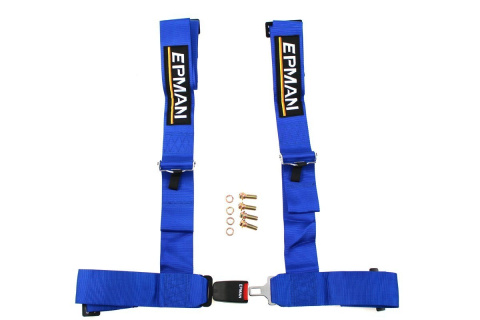 Pasy sportowe 4 punktowe 3" EPMAN blue
