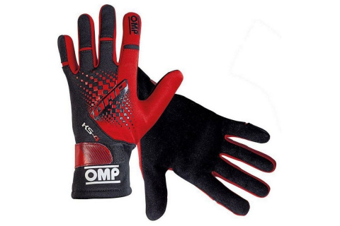 Rękawice rajdowe kartingowe OMP KS4 red-black