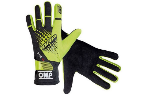 Rękawice rajdowe kartingowe OMP KS4 yellow-black
