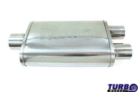 Sportowy tłumik środkowy 3" + 2x3" Y-pipe TurboWorks STAL 409SS