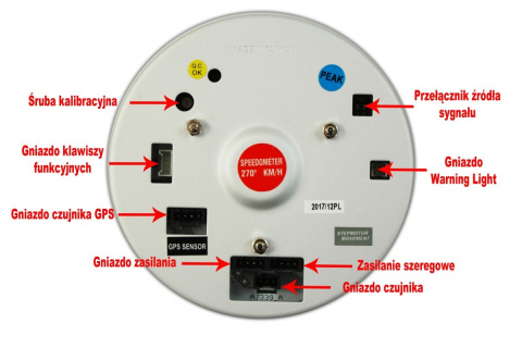 Zegar Depo PEAK 115mm PRĘDKOŚCIOMIERZ GPS