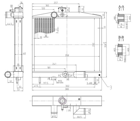 Chłodnica wody TurboWorks HONDA CIVIC 6 1996-2000 K20 Swap