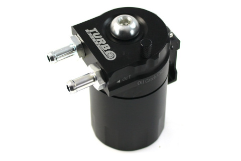Oil catch tank TurboWorks 0,3l 10mm 15mm sitko + filtr PRO black