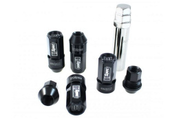 Nakrętki kute + nakładki D1Spec Heptagon 12 x 1.5 stalowe black