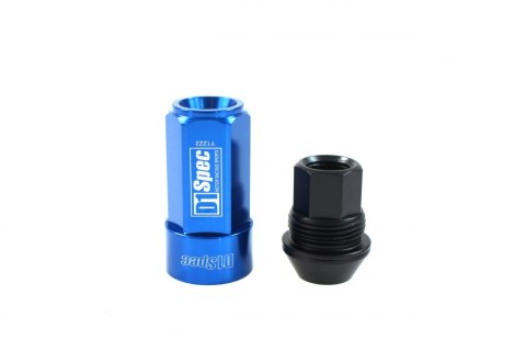Nakrętki kute + nakładki D1Spec Heptagon 12 x 1.5 stalowe blue