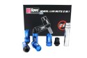 Nakrętki kute + nakładki D1Spec Heptagon 12 x 1.25 stalowe blue