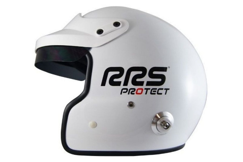 Kask otwarty RRS Protec Jet - SNELL FIA HANS biały