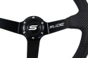 Kierownica sportowa SLIDE 350mm offset 90mm carbon silver strip