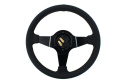 Kierownica sportowa SLIDE 350mm offset 90mm skóra black
