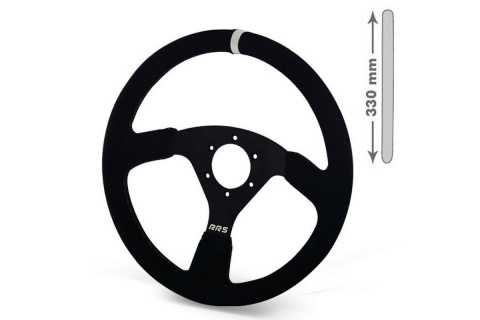 Kierownica zamszowa RRS TRAJECT 330mm offset 0mm