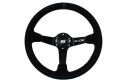 Kierownica zamszowa SLIDE 350mm offset 90mm black