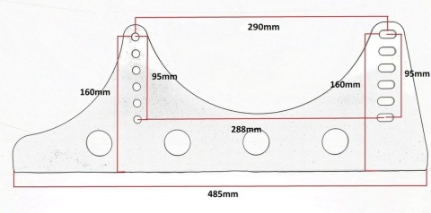Mocowanie boczne fotela IRP stalowe