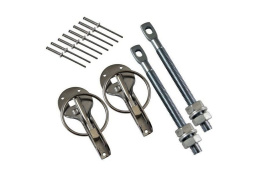 Zapinki maski RRS kołkowe stalowe srebrne