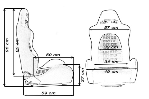 Fotel sportowy Bride K700 black-grey