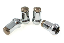 Nakrętki kute D1Spec 12 x 1.25 silver-titanium stalowe