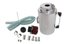 Oil catch tank TurboWorks 2l 9mm 14mm + filtr silver