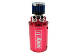 Oil catch tank D1Spec 0,7l 15mm red + filtr
