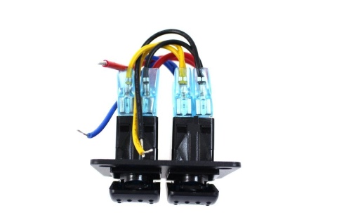 Panel przełączników aluminiowy ON-OFF x 2 blue