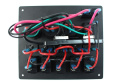 Panel przełączników ON-OFF x 6 + gniazdo zapalniczki + gniazdo USB (3.1A) + voltomierz