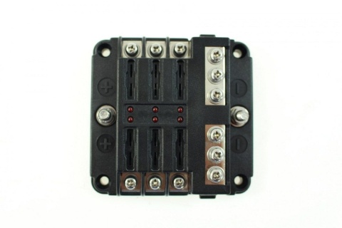 Skrzynka bezpieczników 6 obwodów uni + masa