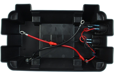 Obudowa akumulatora skrzynka 340x195x205 + voltomierz + USB