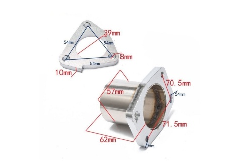 Flansza downpipe 3 śruby T25/T28 NISSAN S13 S14 S15 240SX SR20DET