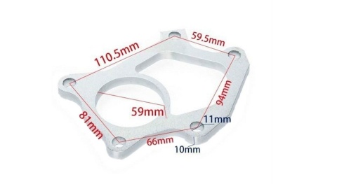 Flansza downpipe SUBARU STI Twin Scroll VF36 VF37