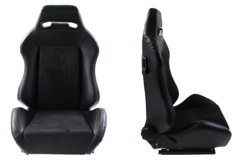 Fotel sportowy R-Look black skóra