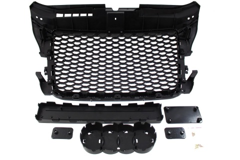 Grill AUDI A3 8P 2009-2012 RS-STYLE bright black