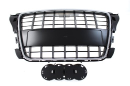 Grill AUDI A3 8P 2009-2012 S8-STYLE chrome-black