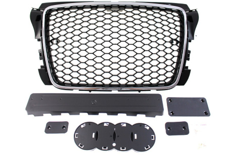 Grill AUDI A3 8P 2009-2012 RS-STYLE chrome-black PDC