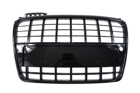 Grill AUDI A4 B7 2005-2008 S8-STYLE bright black PDC