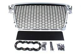 Grill AUDI A4 B8 2008-2012 RS-STYLE silver-black PDC