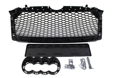Grill AUDI A4 B9 2016+ RS-STYLE gloss black PDC