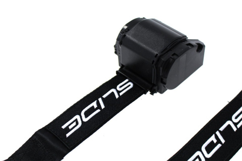 Pasy sportowe 3 punktowe 2" SLIDE napinacz black