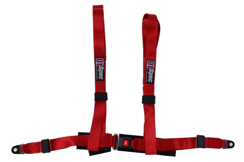 Pasy sportowe 4 punktowe 2" D1Spec red