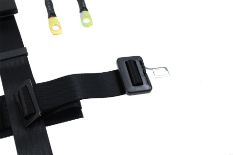 Pasy sportowe 3 punktowe 2" SLIDE napinacz + mocowania black