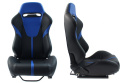 Fotel sportowy R-Look II black-blue skóra