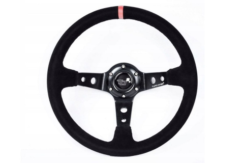 Kierownica zamszowa Turn One 350mm offset 80mm