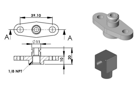 Adapter regulatora ciśnienia paliwa MITSUBISHI EVO X 4B11T Turbosmart