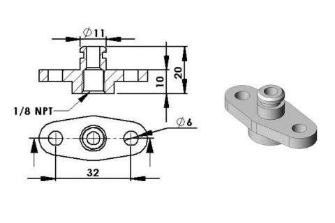 Adapter regulatora ciśnienia paliwa SUBARU FORESTER 2008+ EJ25 Turbosmart
