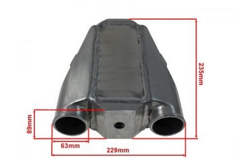 Intercooler wodny 229x102x89 2,5" 0st TurboWorks