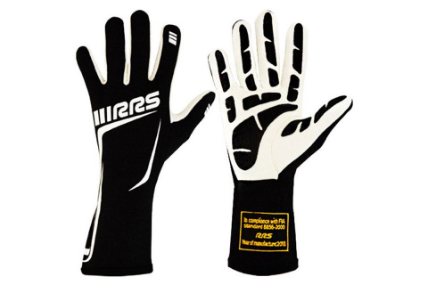 Rękawice RRS GRIP 2 HOMOLOGACJA FIA czarne