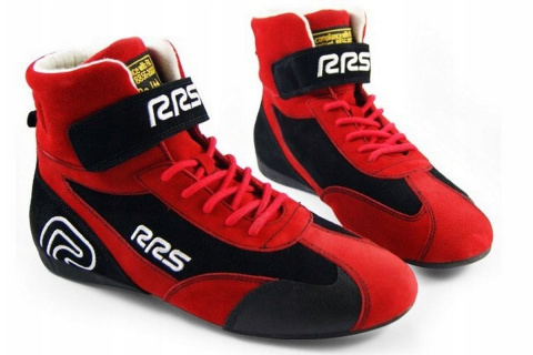 Buty zamszowe rajdowe RRS FIA czerwone