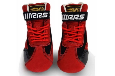 Buty zamszowe rajdowe RRS FIA czerwone