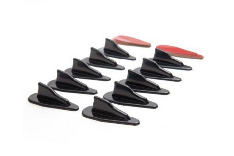 Uniwersalne płetwy shark na bagażnik klapę dach black x10